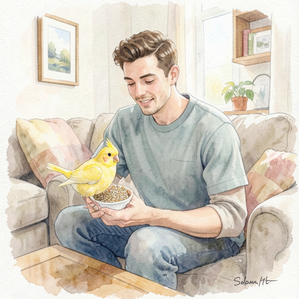 Feed your canary protein.