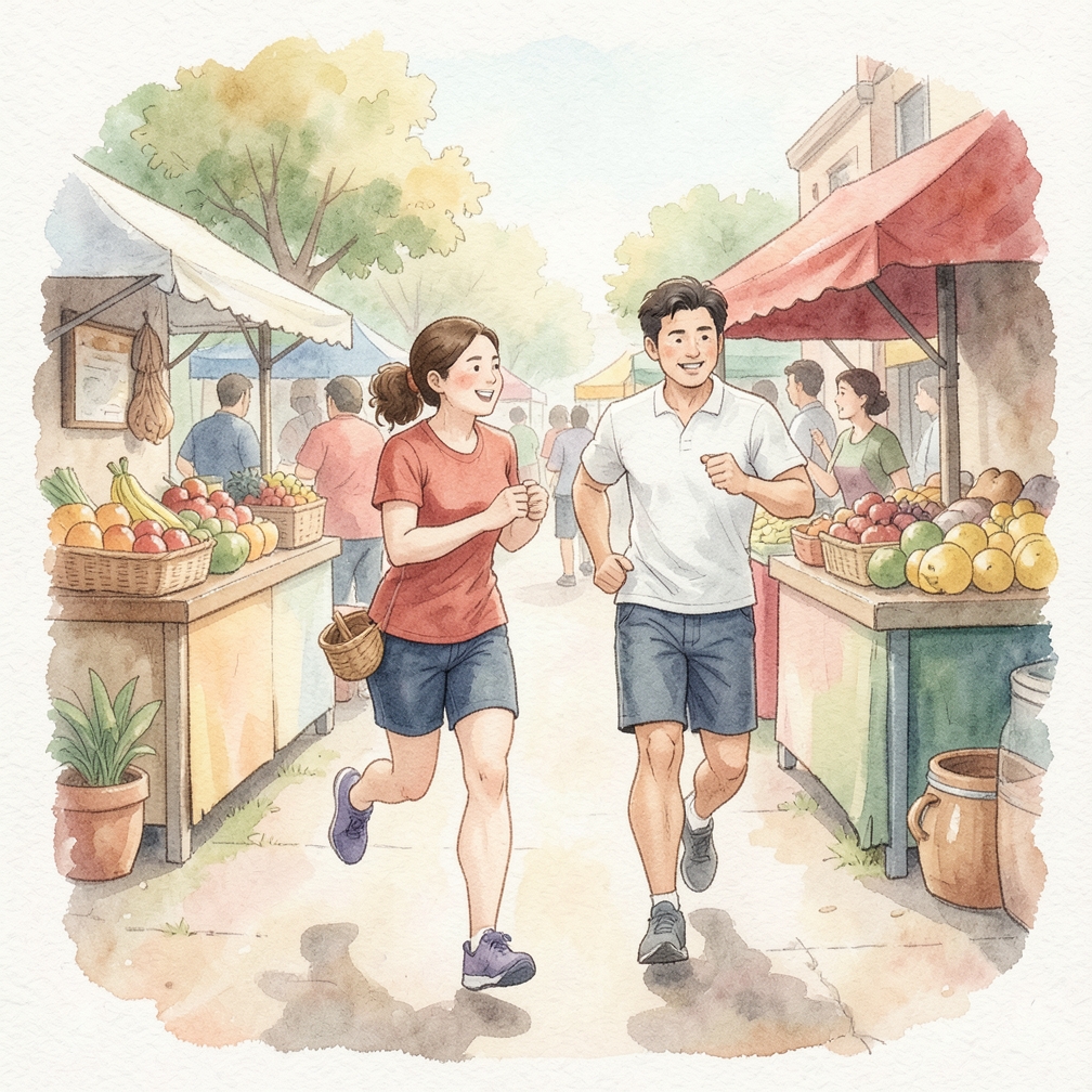 Maintain a steady pace.
