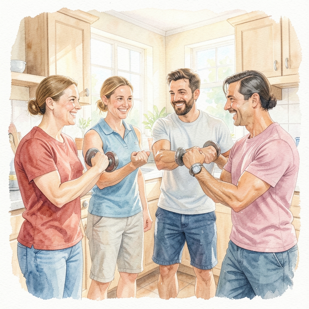 Perform bicep curls to increase your arm strength
