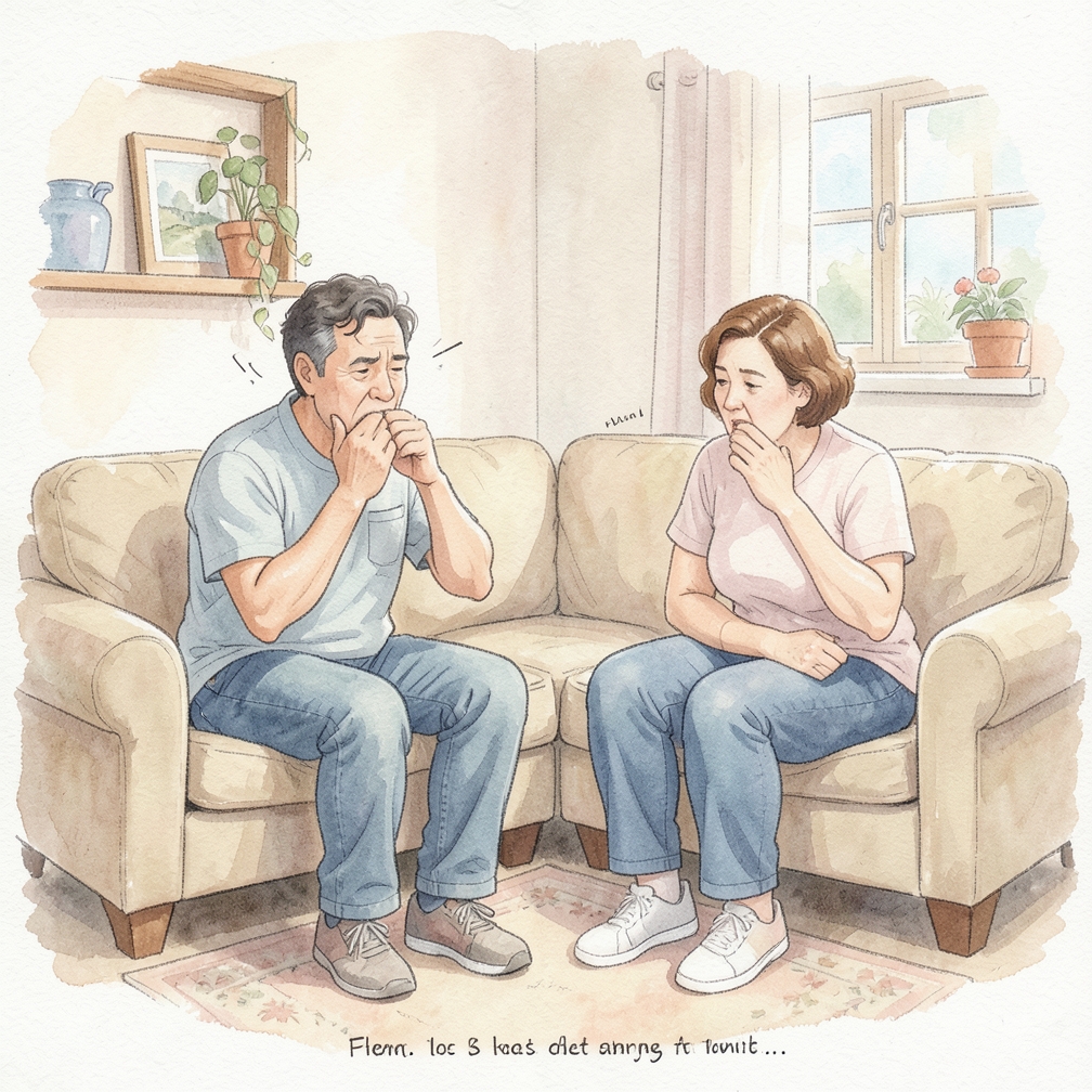 Look for classic signs of choking.