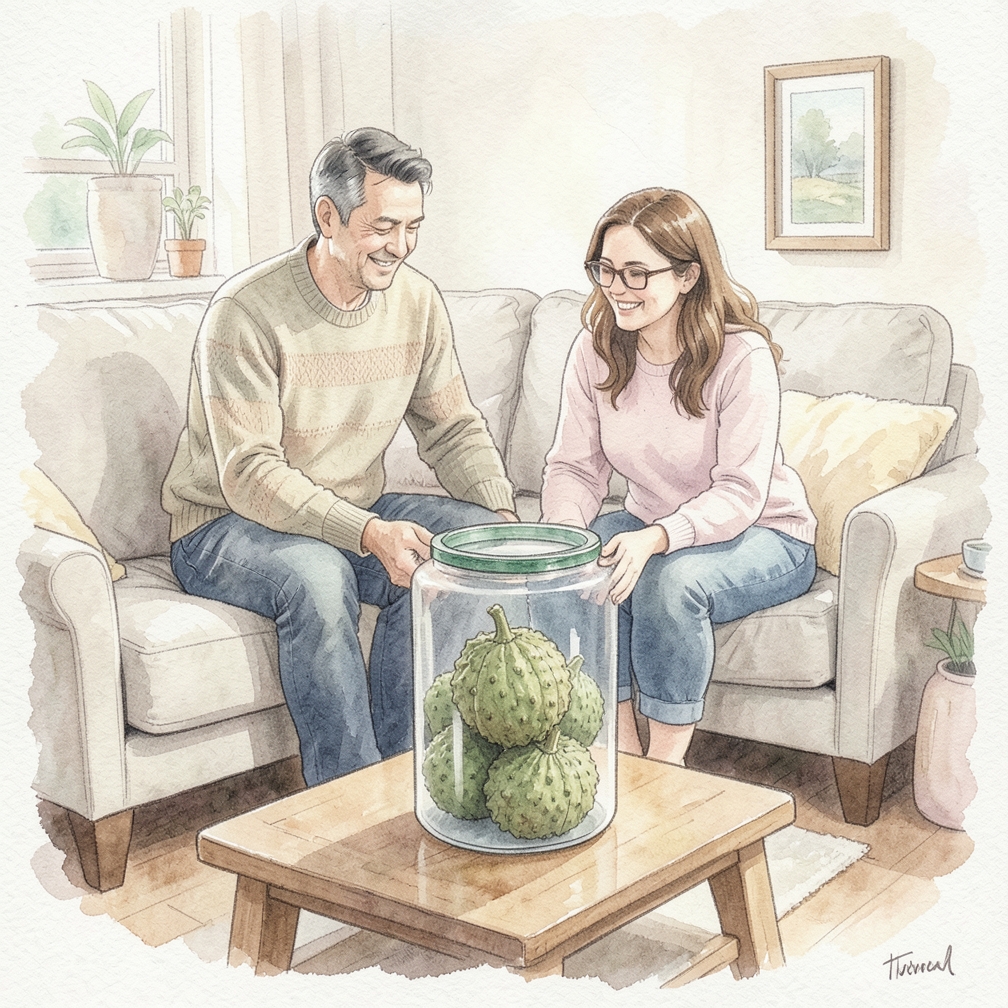 Store noni fruit at room temperature for 3-4 days.