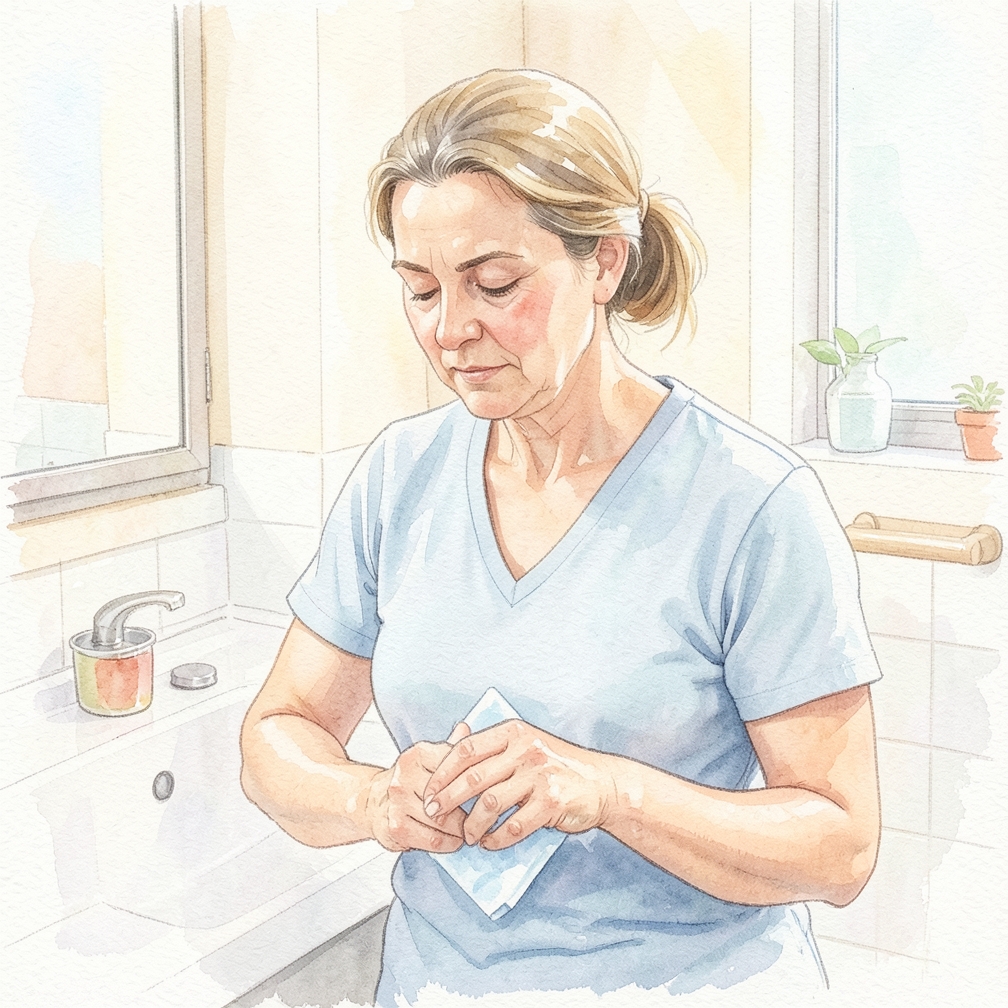 Clean the spot where you will insert the cannula.