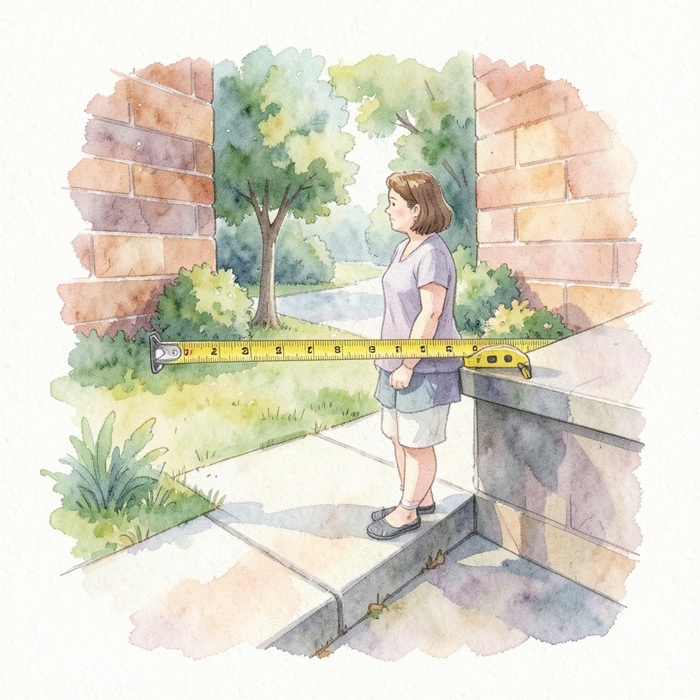Measure the actual obstruction height with a tape measure.