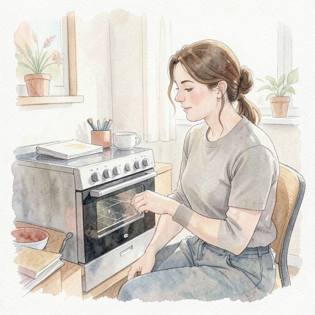 Unscrew the back of the oven.