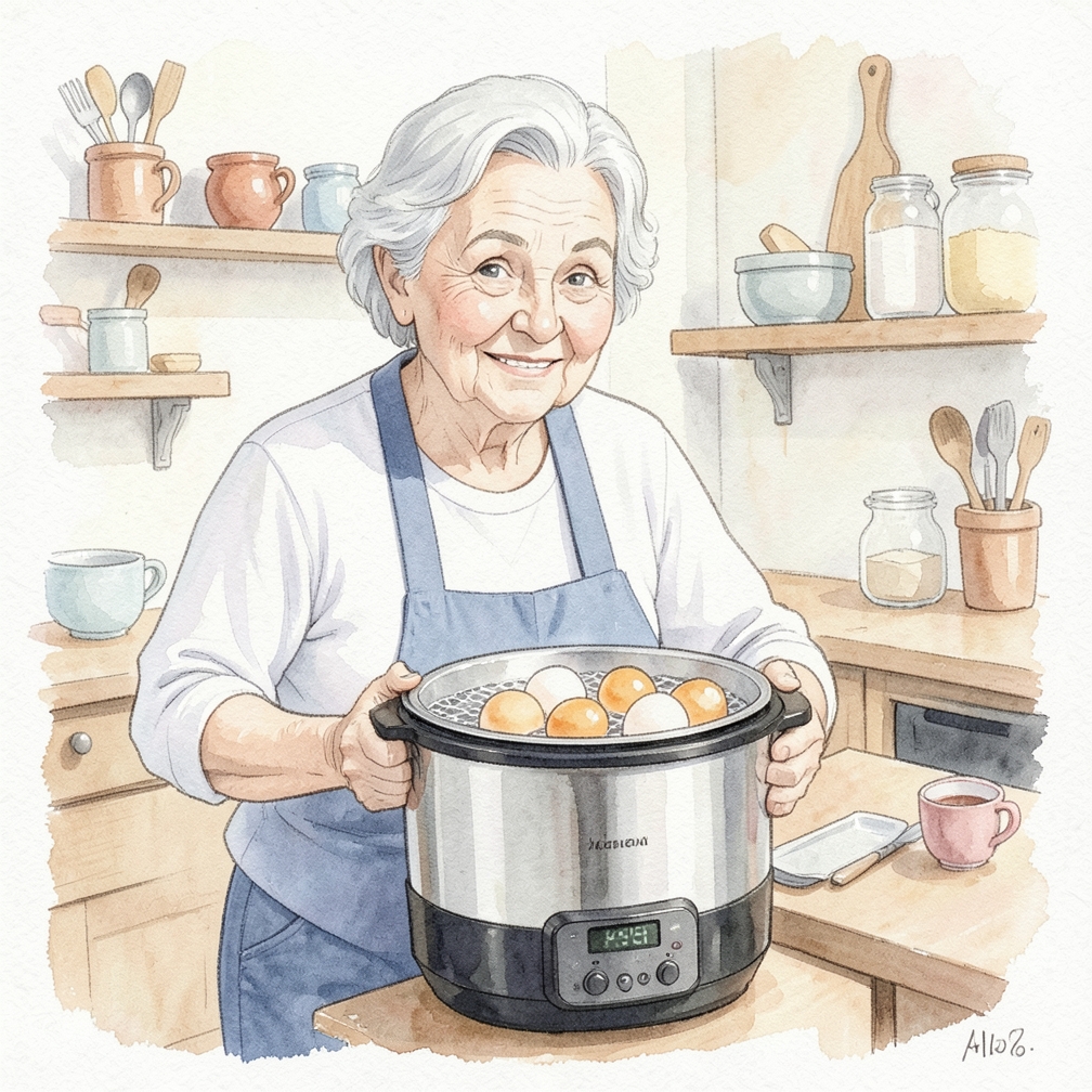Place Eggs in a Steamer Tray