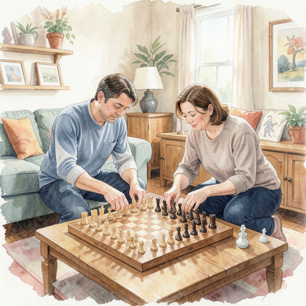 Set up the chess board.