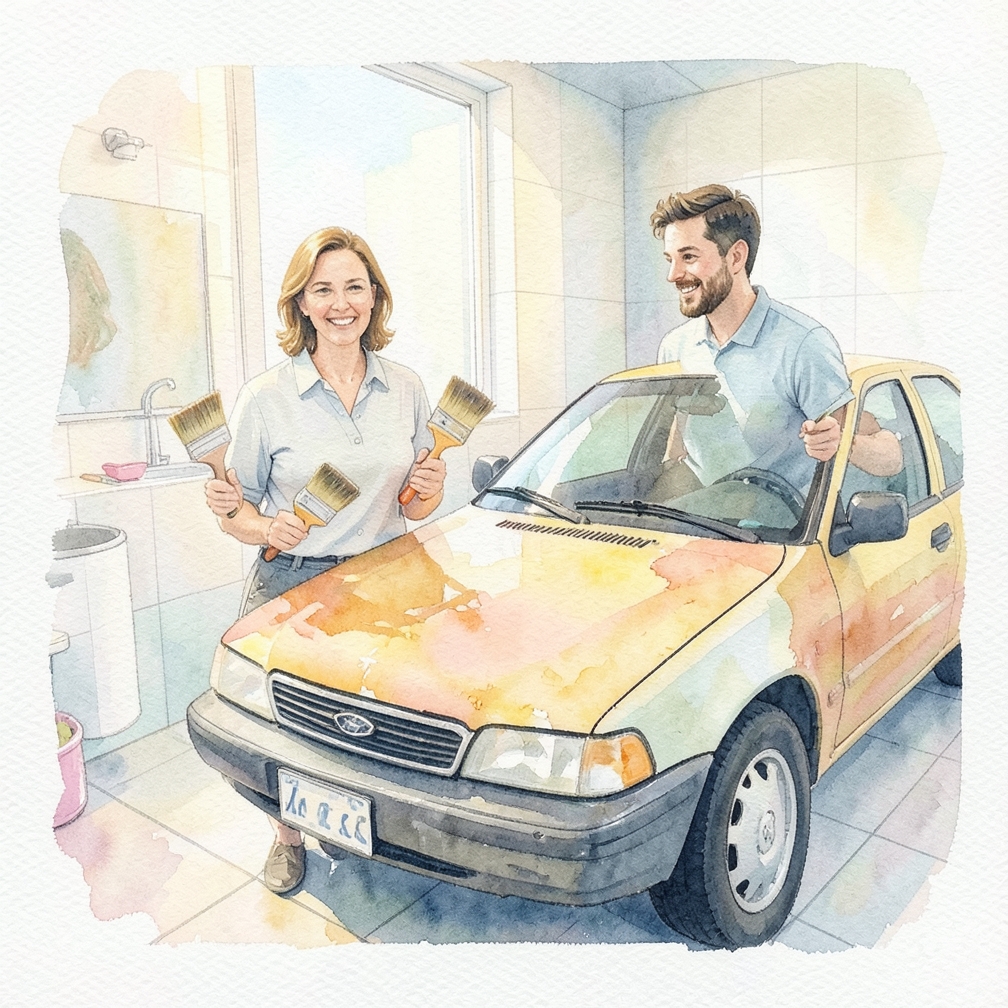 How to Handle Paint a Car Roof Step by Step