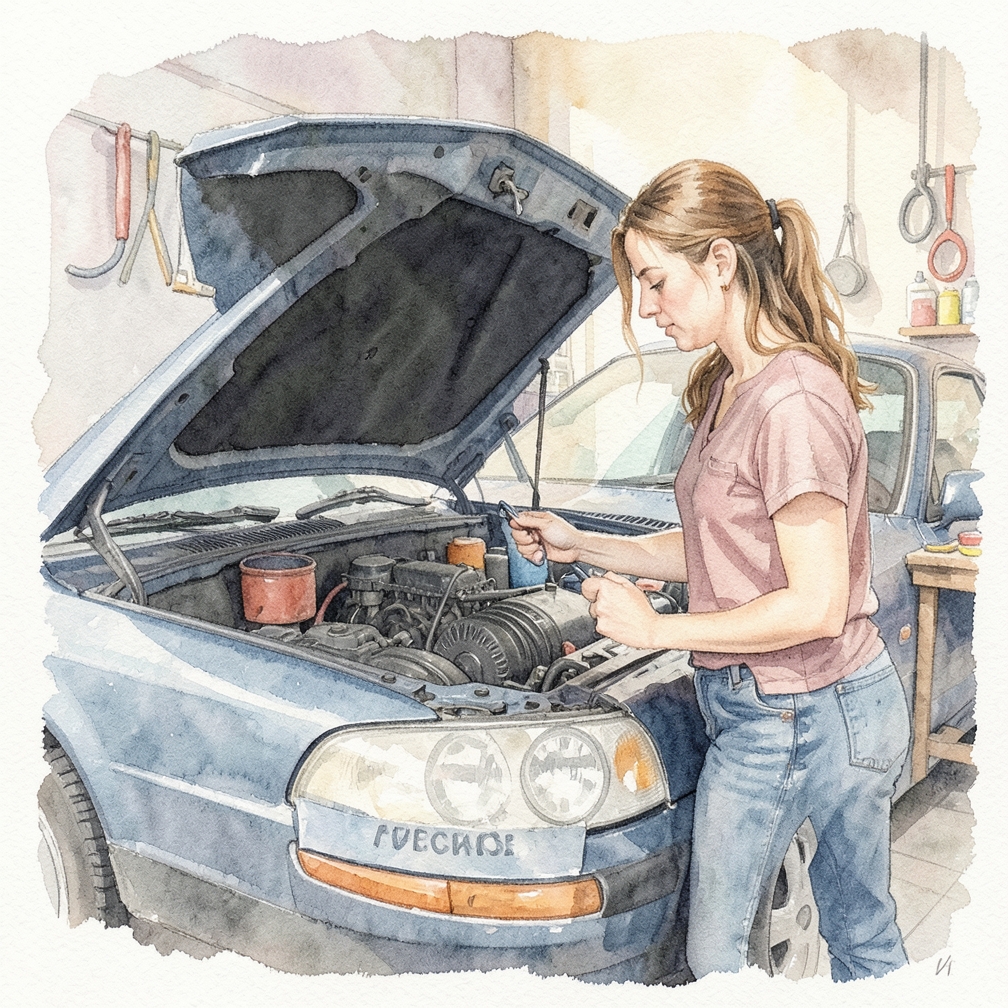 Match the existing color by using the car’s color code to buy paint.