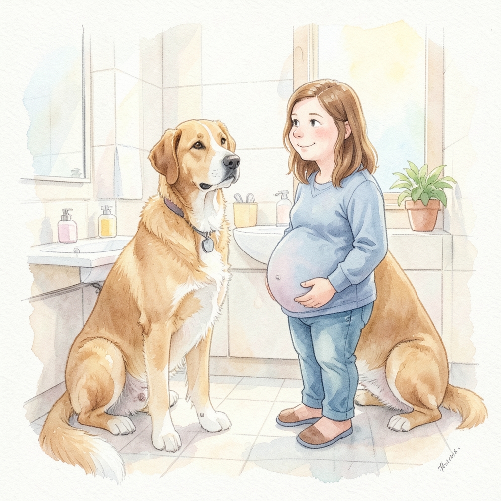 A rounder and firmer stomach could be a sign of pregnancy.