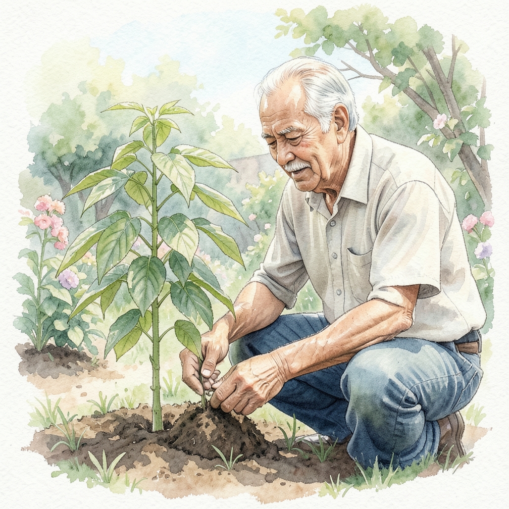 Plant your moringa in the pot.