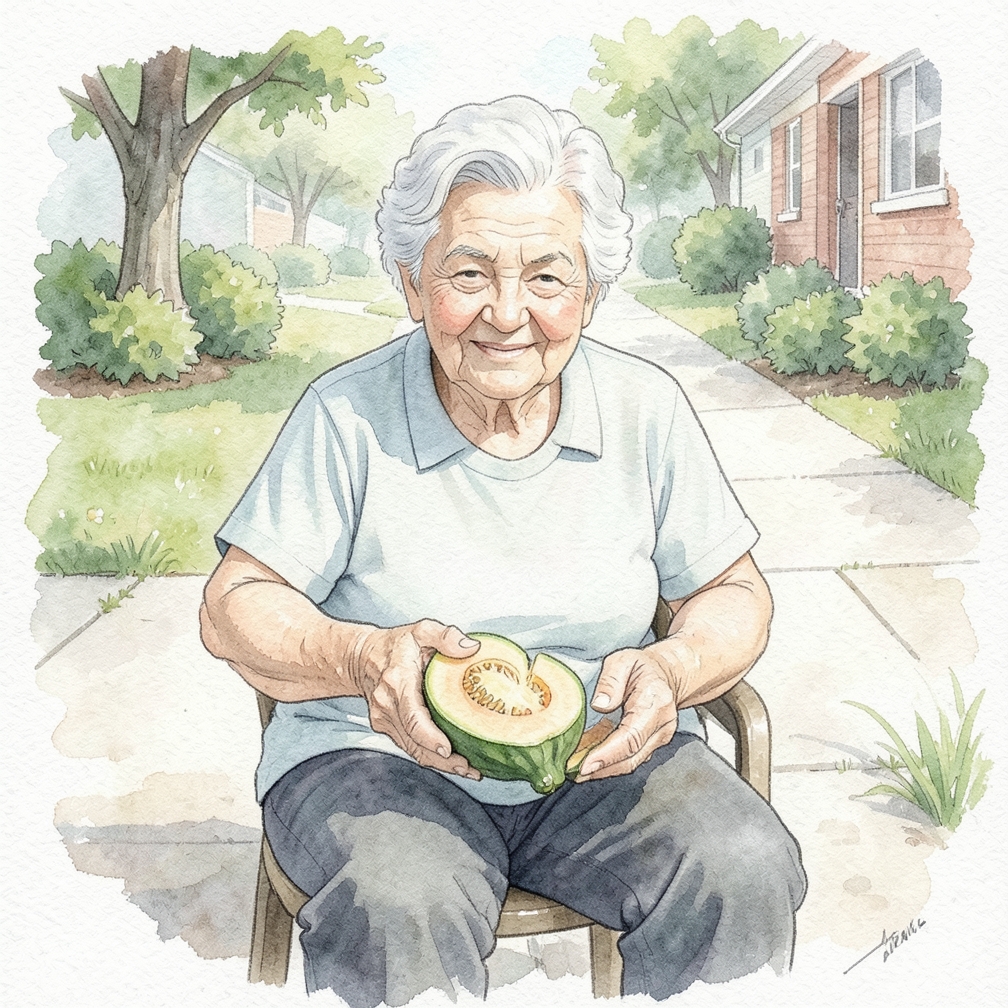 Slice the melon into quarters