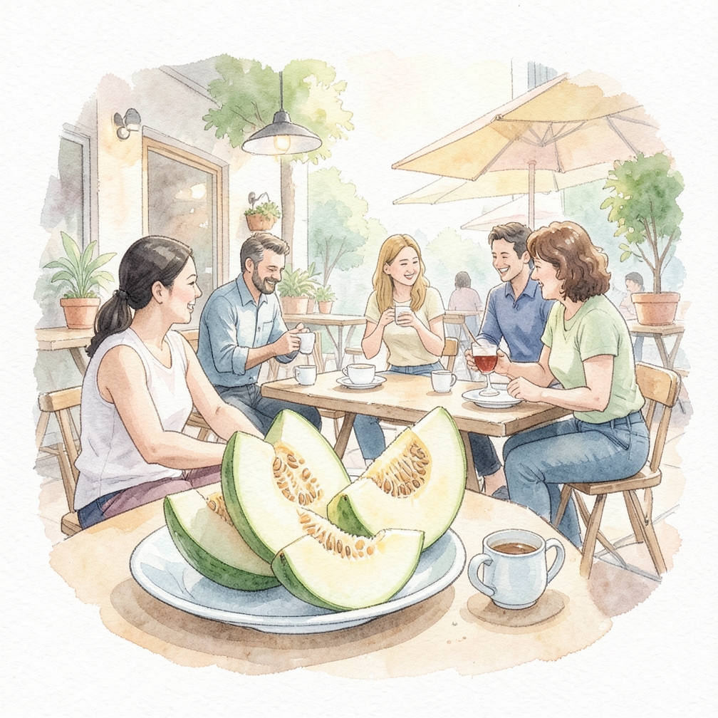 Slice the melon into wedges