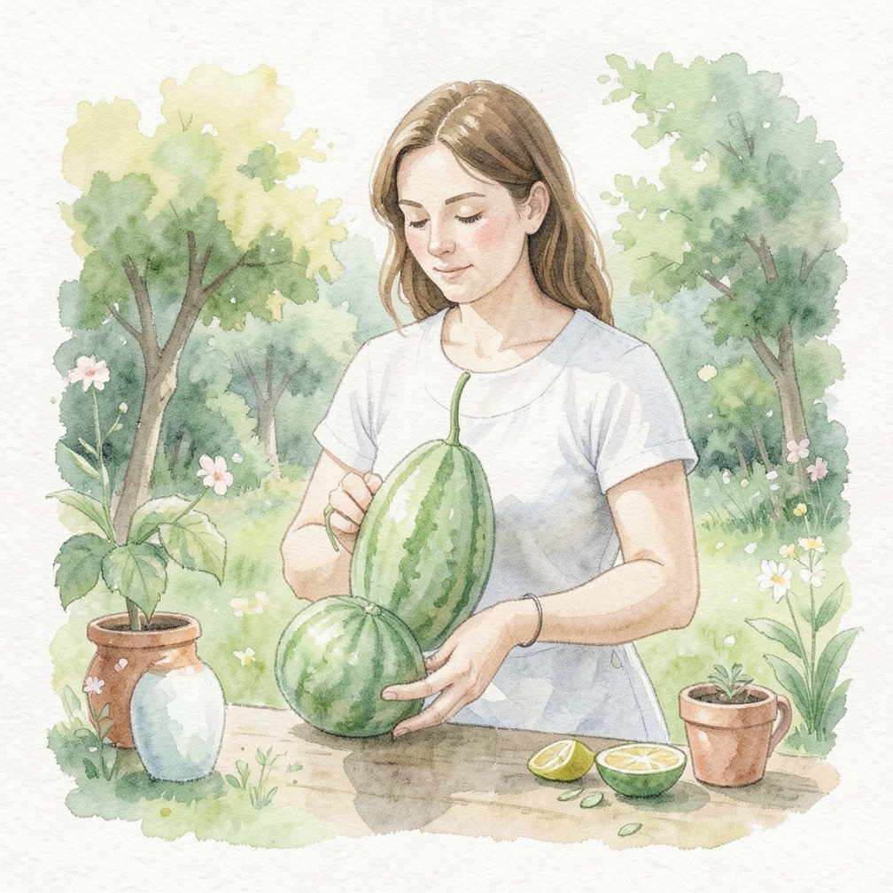 Cook unripe pepino melon