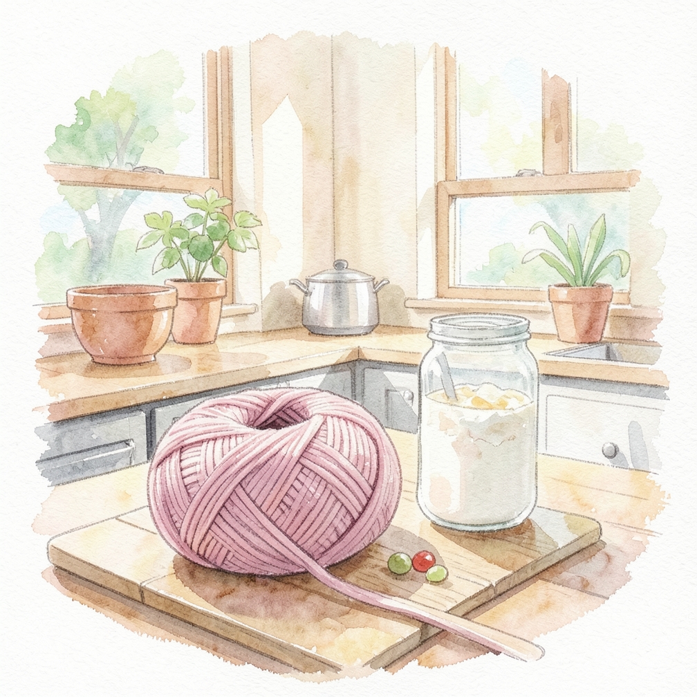 Choose a skein of worsted weight yarn in any color.