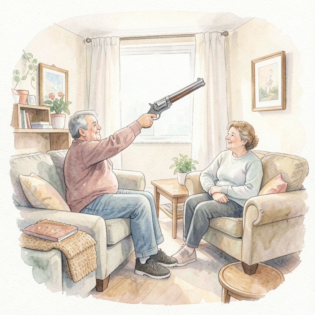Hold the muzzle up.