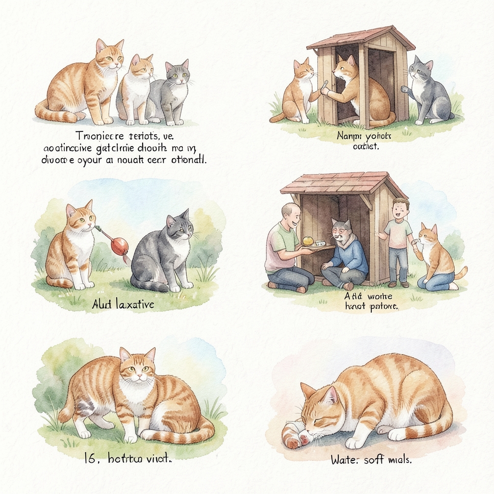 Treatment options may include giving your cat a laxative, adding fiber supplements to their diet, or performing an endoscopy.
