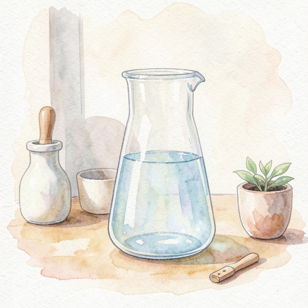 Dissolve 6 grams of potassium iodide in distilled water.