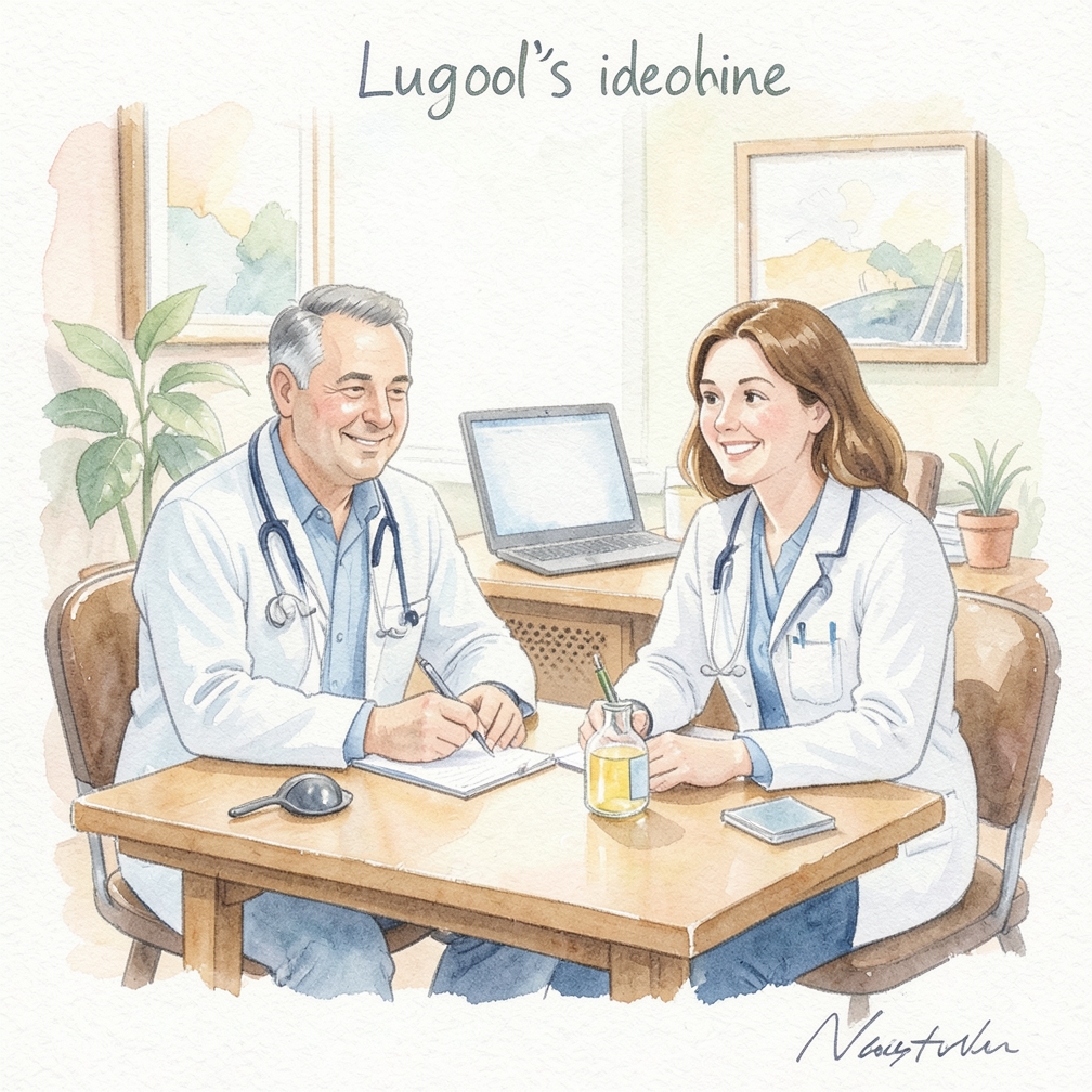 Create Lugol’s iodine to use as a medication.