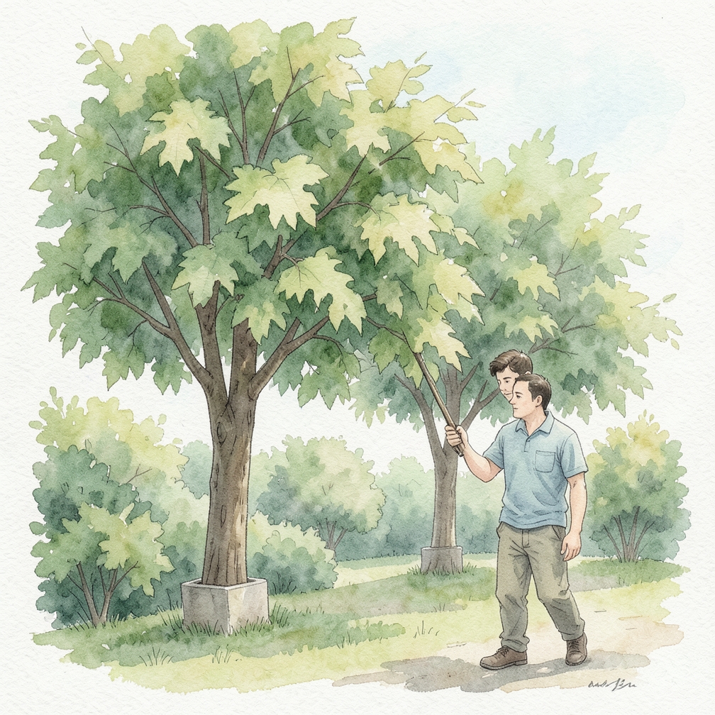 Avoid pruning branches that are over 2 inches (5.1 cm) in diameter.